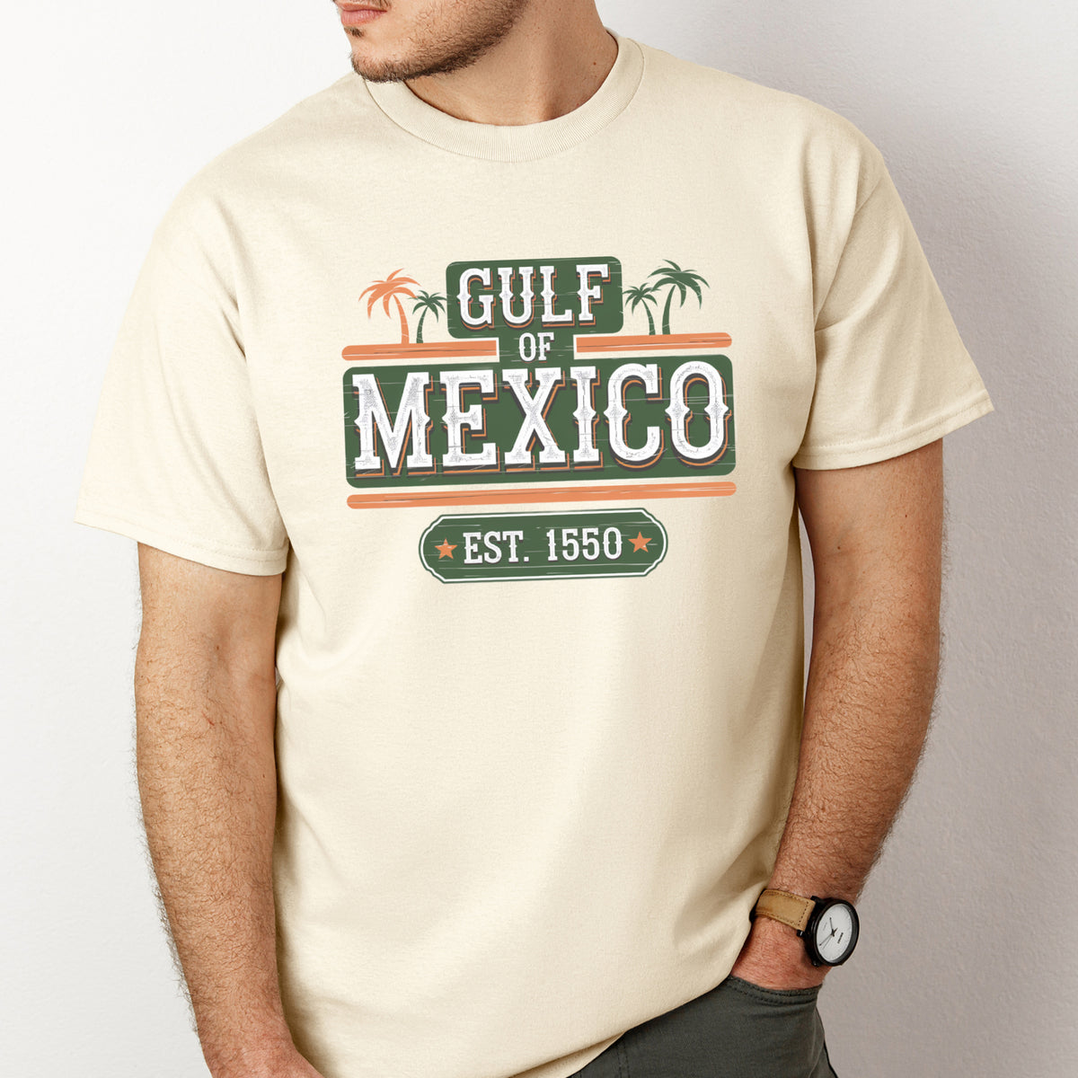 Gulf Of Mexico Est. 1550 Vintage Look Unisex T-Shirt