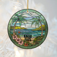Load image into Gallery viewer, Kauai 2025 Ceramic Decoration Ornament - Tropical Beach Vibe, Kauai Souvenir, Kauai Keepsake, Kauai Memento
