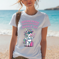 Load image into Gallery viewer, Funny Girls Trip Shirt, Bachelorette Party Tee, Vacation Mode Shirt, Girls Weekend Gift, Travel Shirt for Women